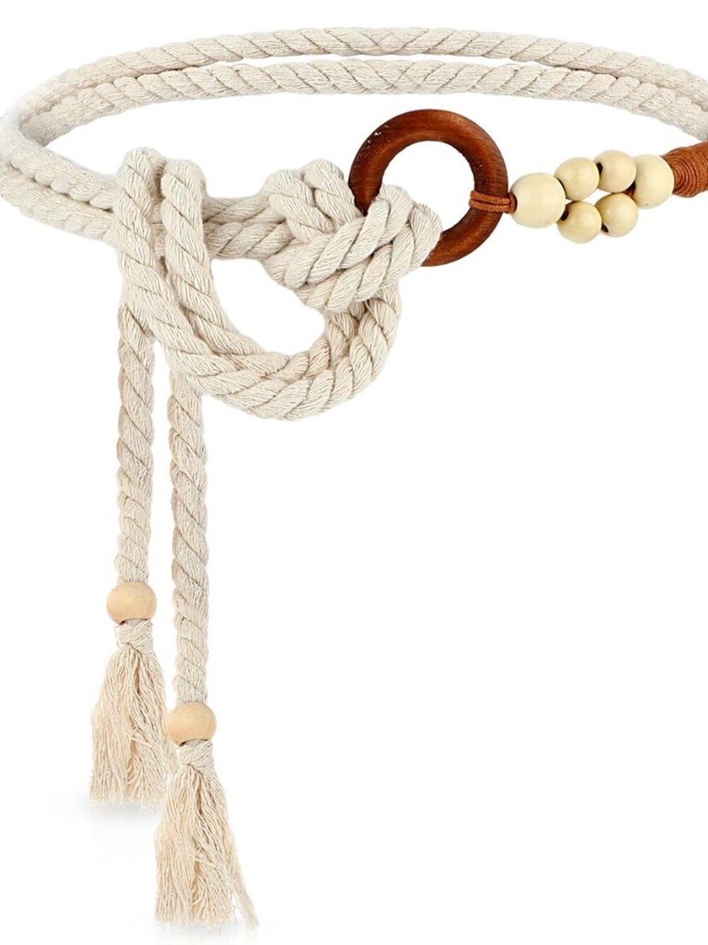 Women's Tassel Braided Waist Belt, Skinny Woven Belt for Dress Waist Belt Rope